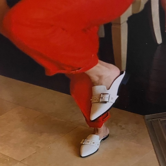 White flat mules - Picture 2 of 8